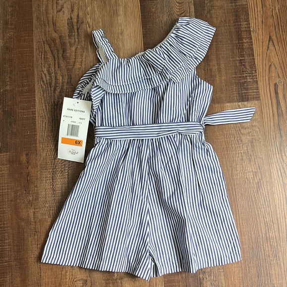 Girls Striped Romper - Picture 4 of 4